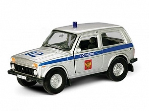 Машинка металлическая Lada 4x4 Полиция, 1:36 (Autotime, 37026(6177W-RUS))